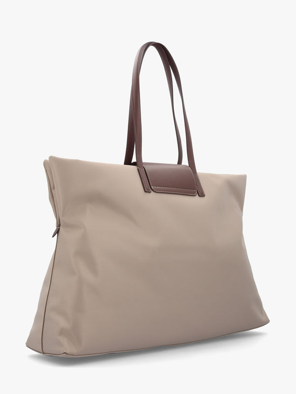 Pockets Essentials Large Top Zip Porcini Tote Bag