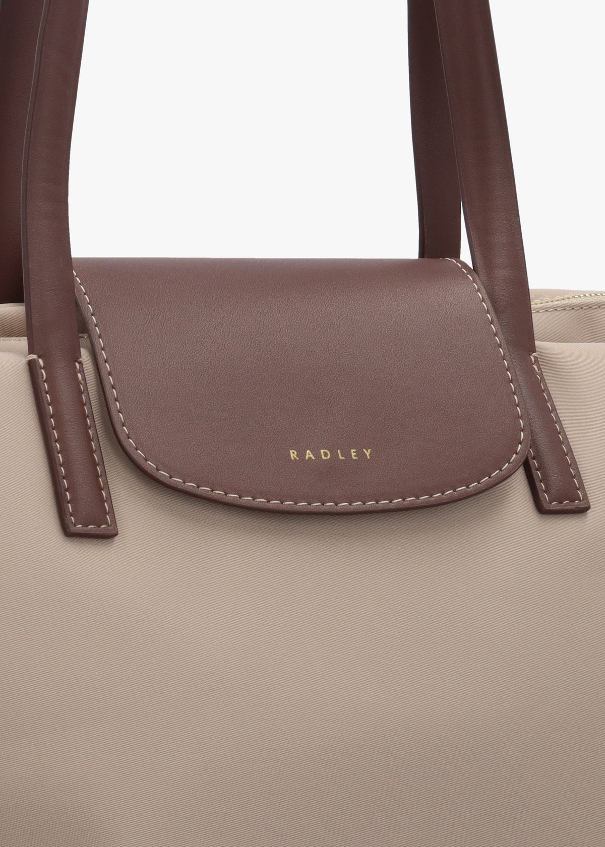 Pockets Essentials Large Top Zip Porcini Tote Bag