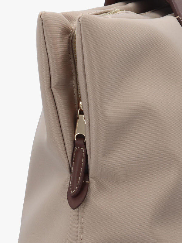 Pockets Essentials Large Top Zip Porcini Tote Bag