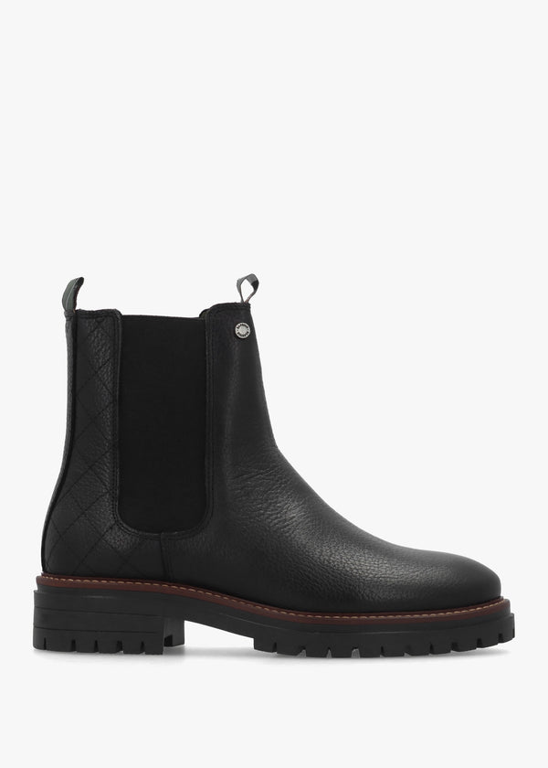 Evie Black Leather Chelsea Boots