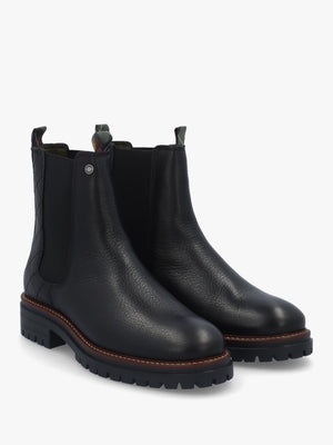 Evie Black Leather Chelsea Boots