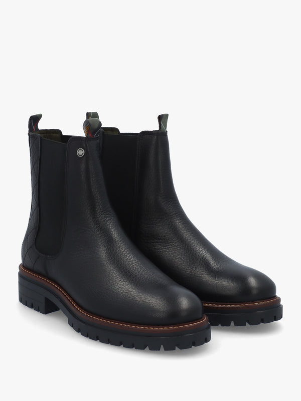 Evie Black Leather Chelsea Boots