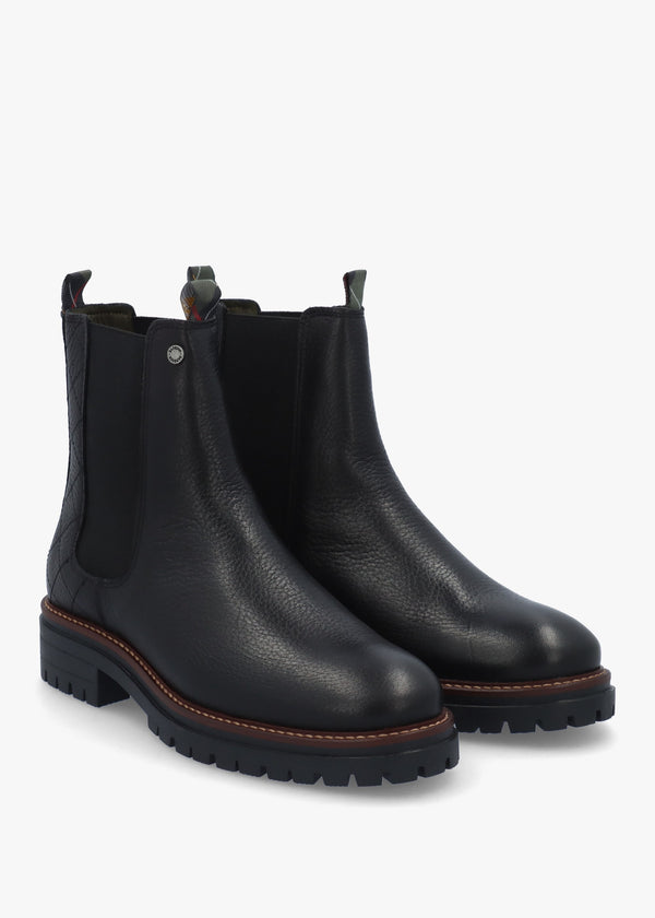 Evie Black Leather Chelsea Boots