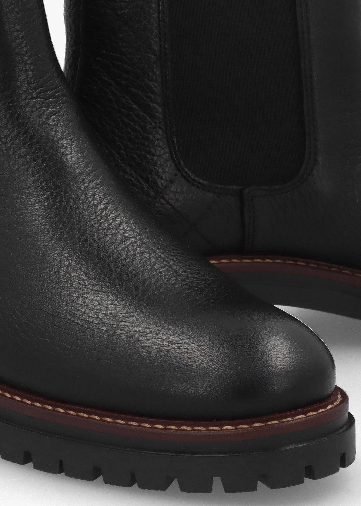 Evie Black Leather Chelsea Boots