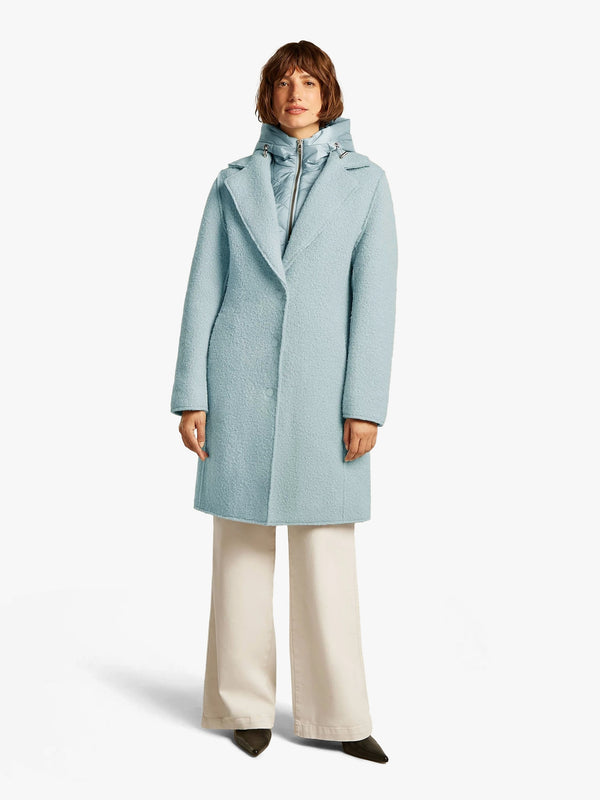 Tara Sea Foam Bouclé Blazer Coat