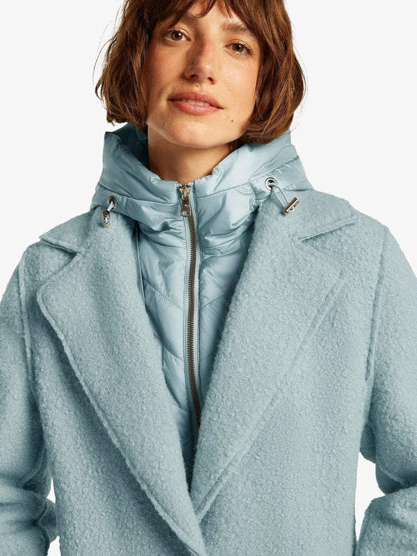 Tara Sea Foam Bouclé Blazer Coat