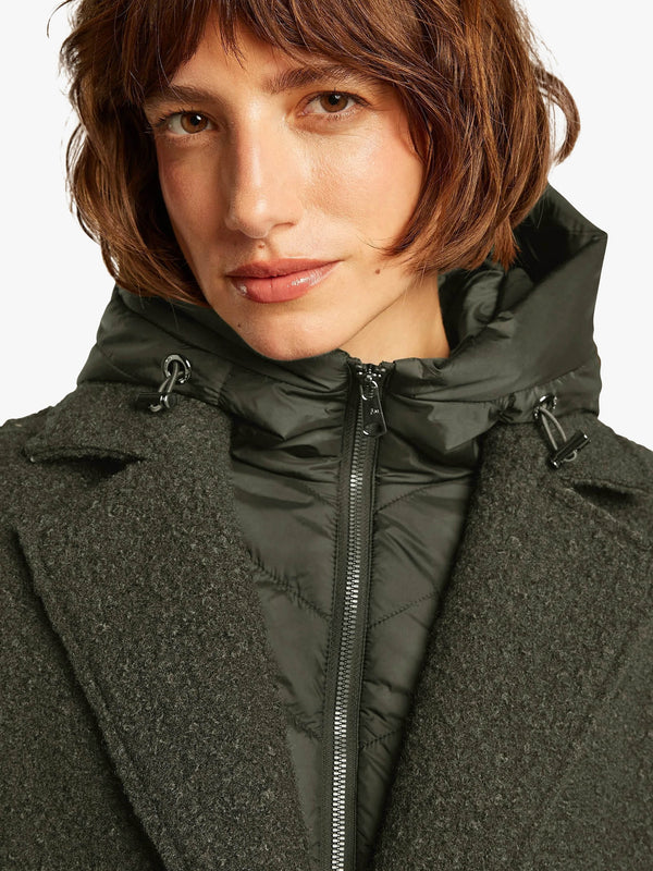 Tara Silt Green Bouclé Blazer Coat
