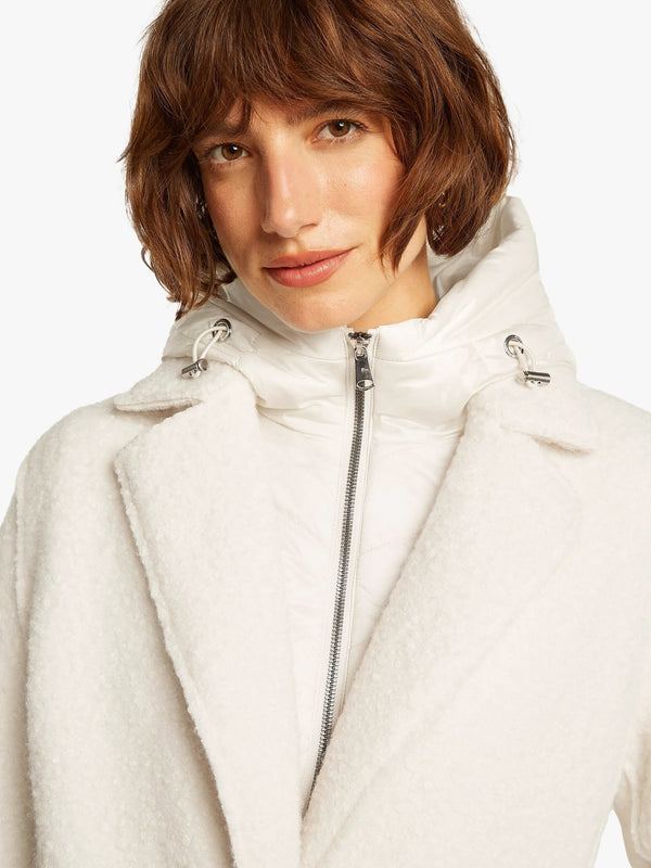 Tara Off White Bouclé Blazer Coat