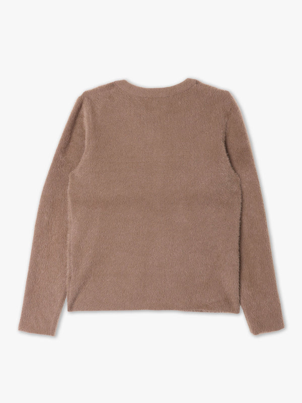 Brown Soft Chenille Cardigan