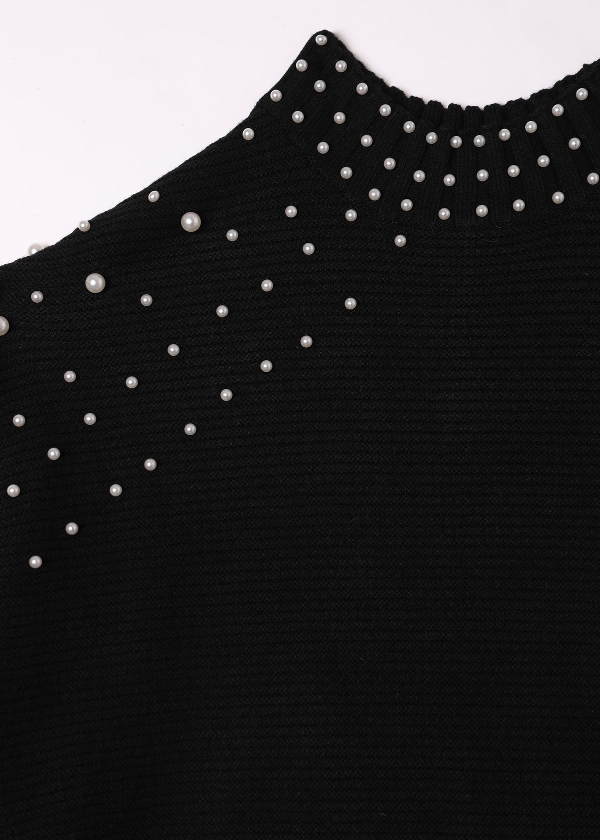 Black Peal Embellished Knitted Jumper