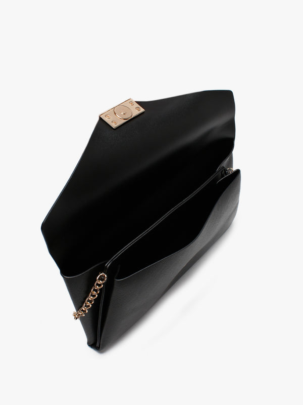 Arpie Black Saffiano Envelope Pochette Bag