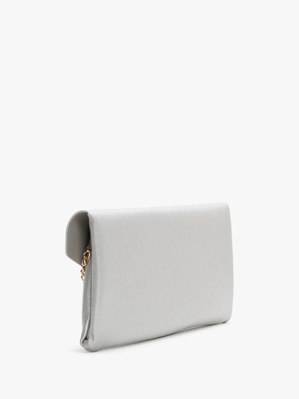 Arpie Argento Saffiano Envelope Pochette Bag