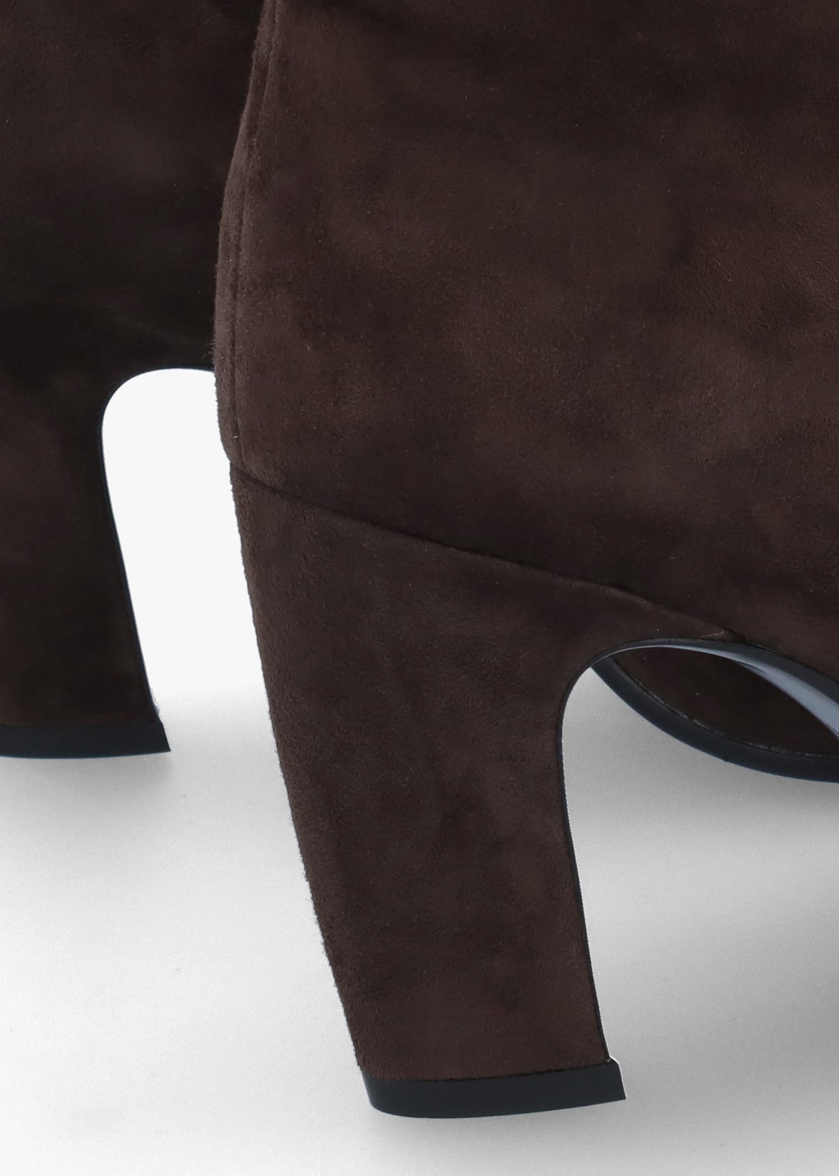 Suzie Brown Suede Curved Heel Ankle Boots