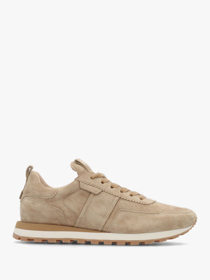 Aimie Beige Suede Runner Trainers