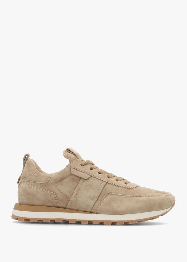 Aimie Beige Suede Runner Trainers