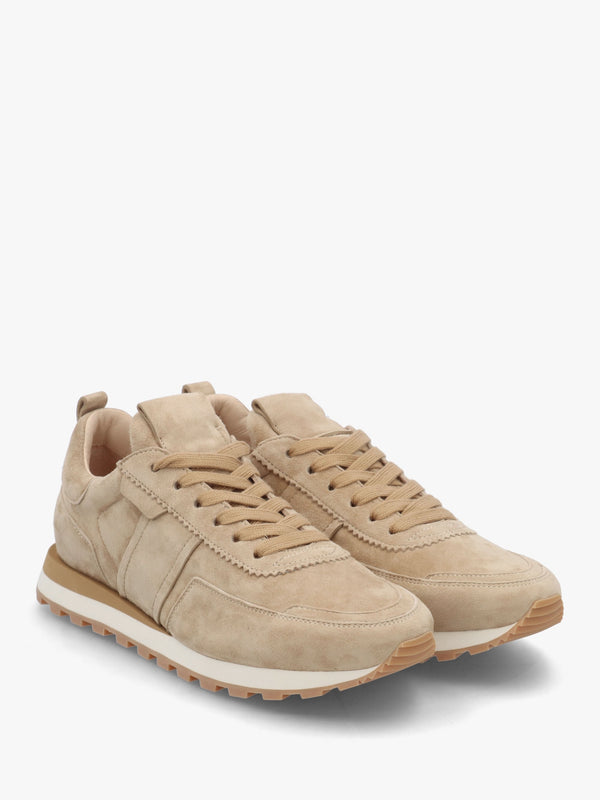 Aimie Beige Suede Runner Trainers