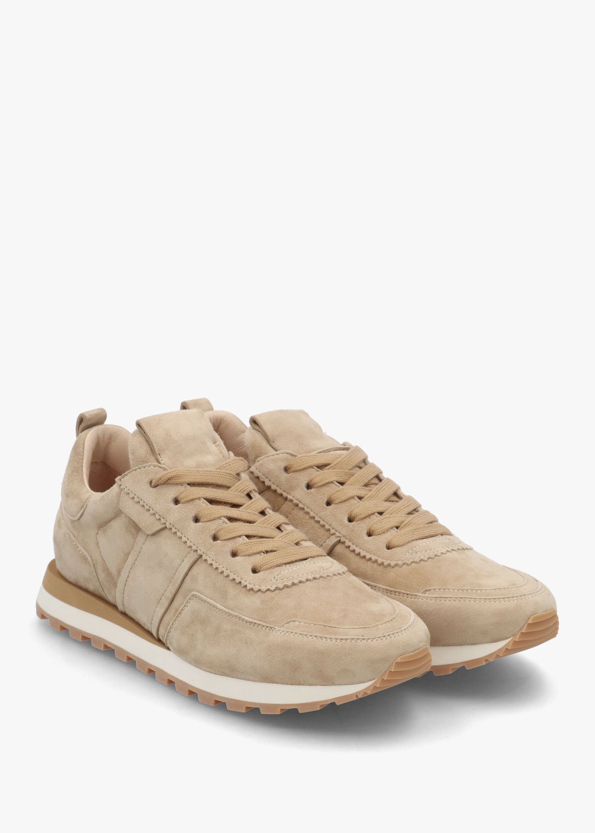 Aimie Beige Suede Runner Trainers