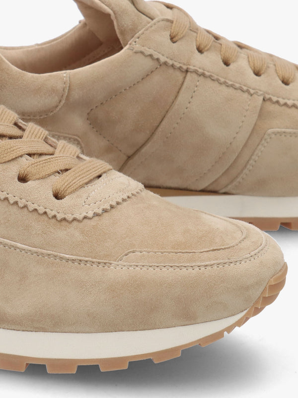Aimie Beige Suede Runner Trainers