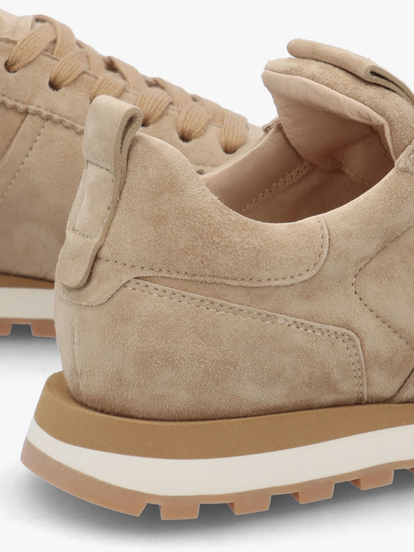 Aimie Beige Suede Runner Trainers