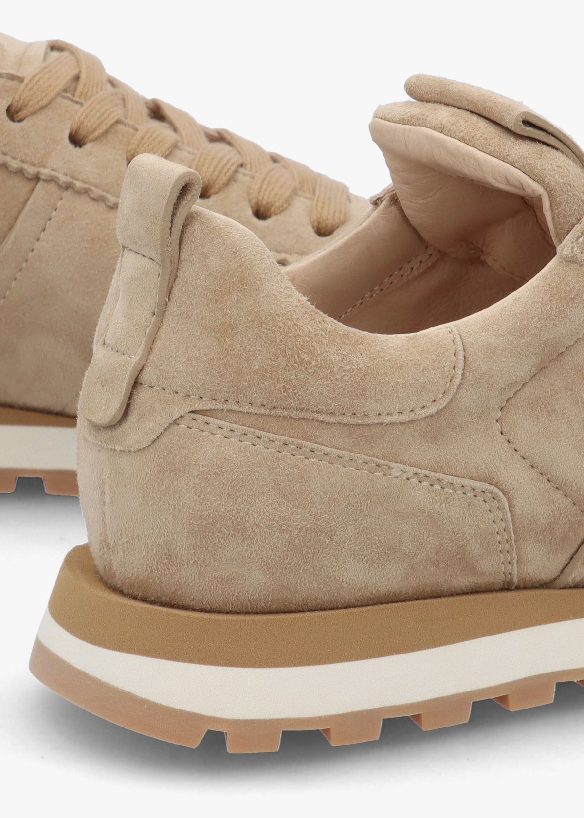 Aimie Beige Suede Runner Trainers