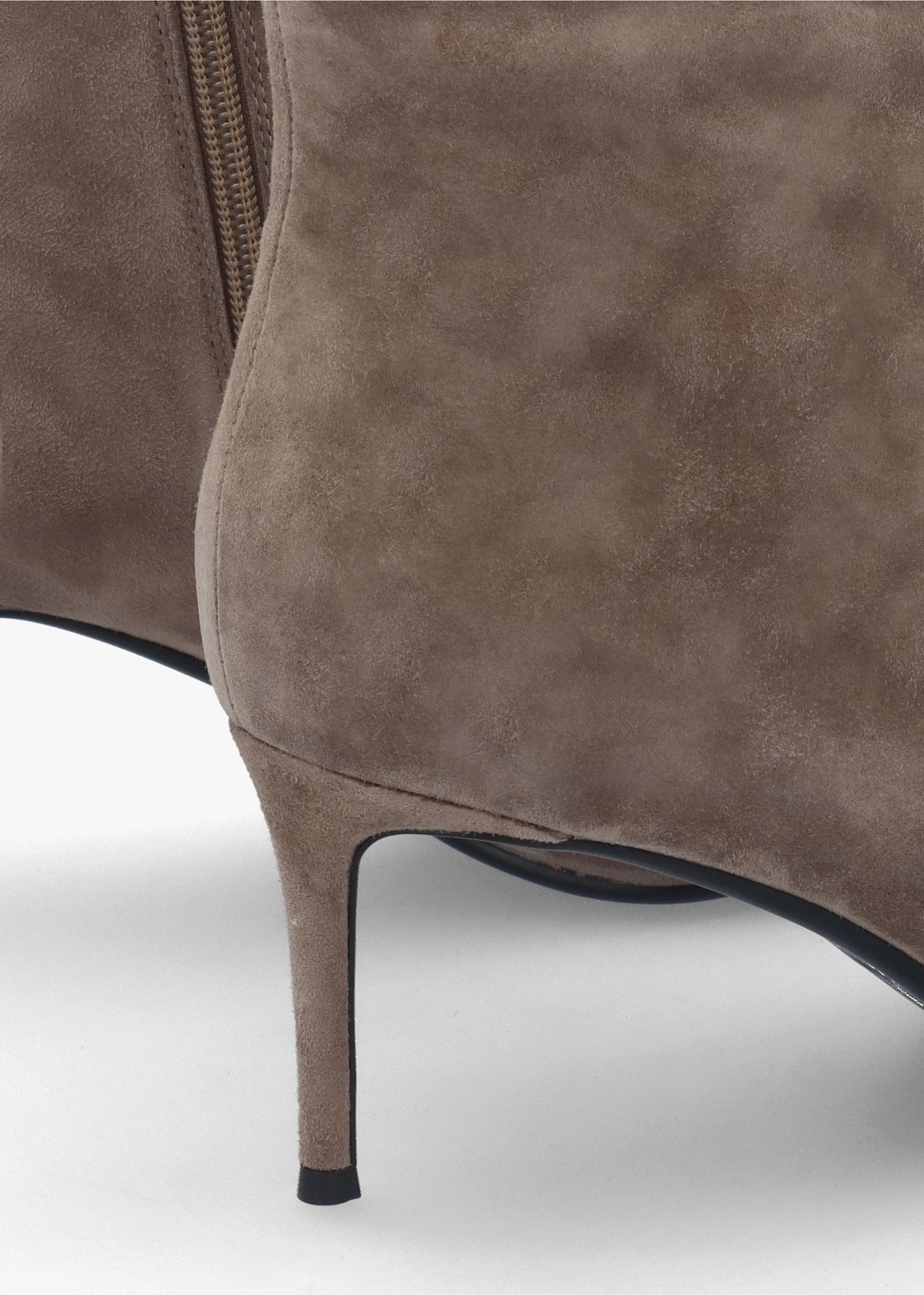 Swift Mink Suede Mid Heel Ankle Boots