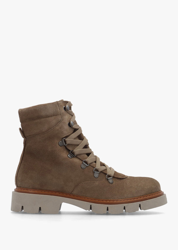 Liker Taupe Suede Hiker Boots