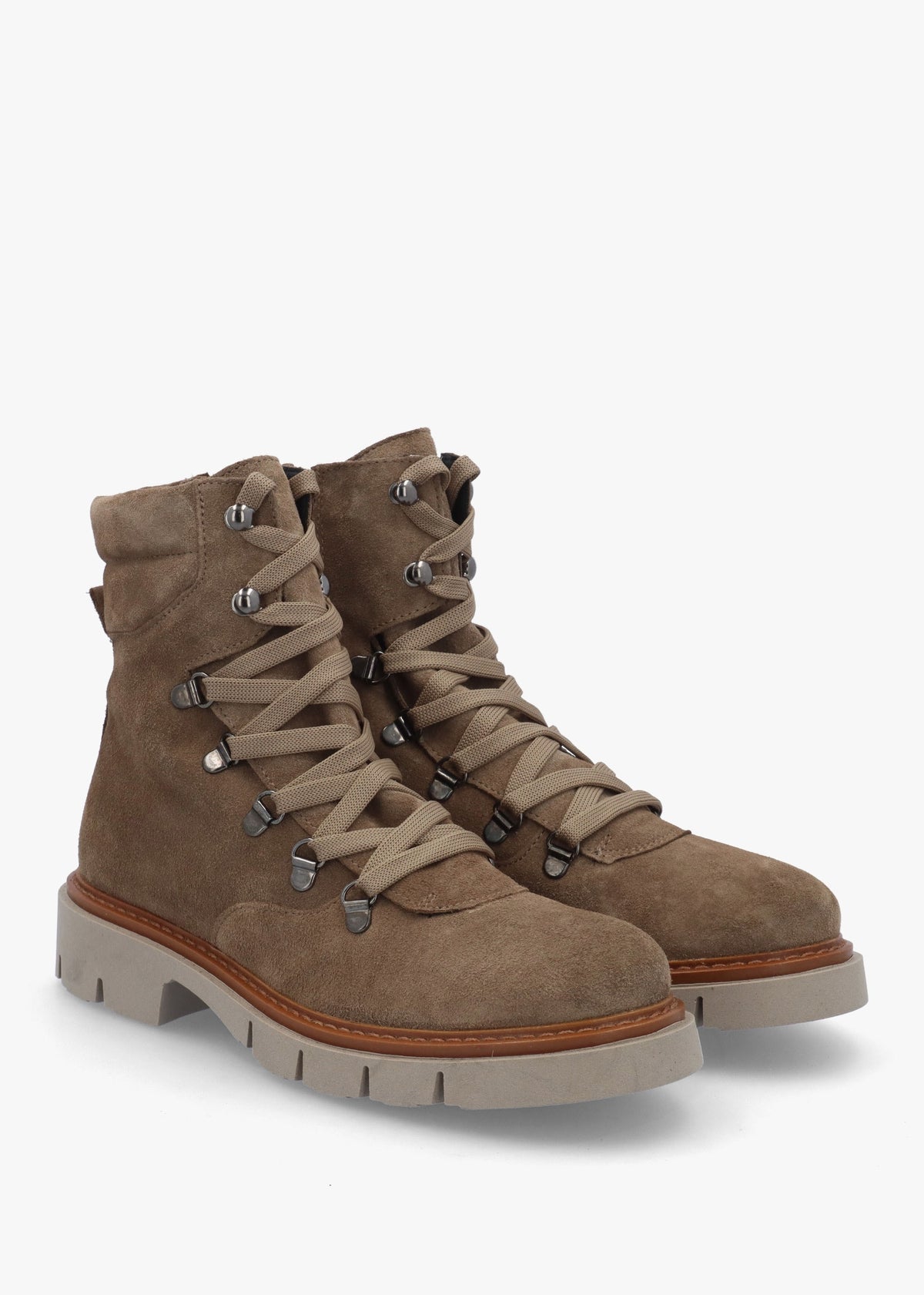 Liker Taupe Suede Hiker Boots