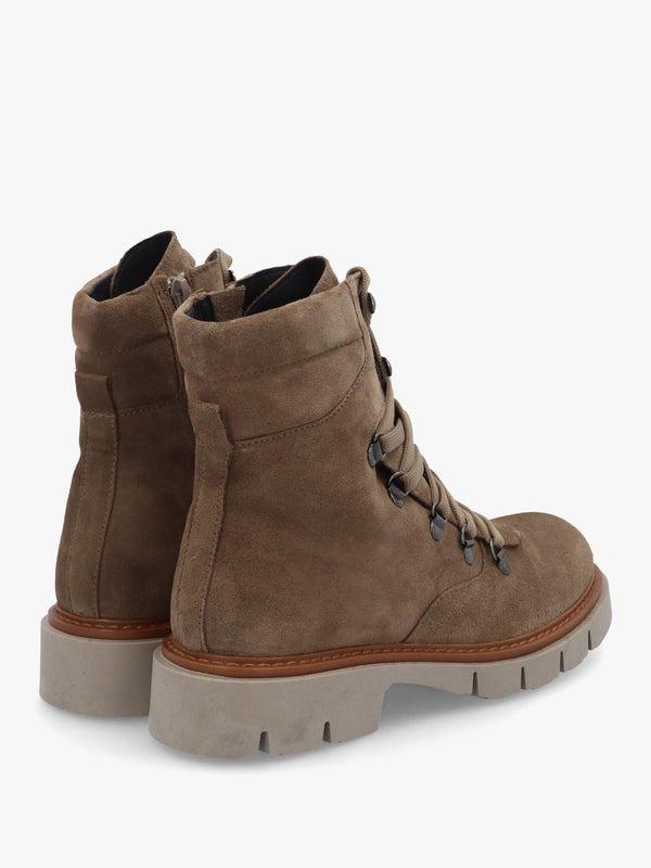 Liker Taupe Suede Hiker Boots
