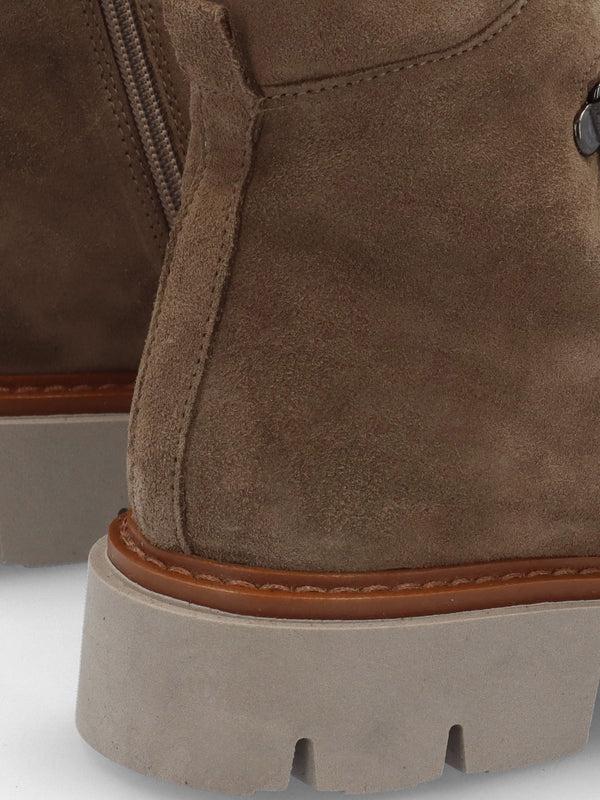 Liker Taupe Suede Hiker Boots