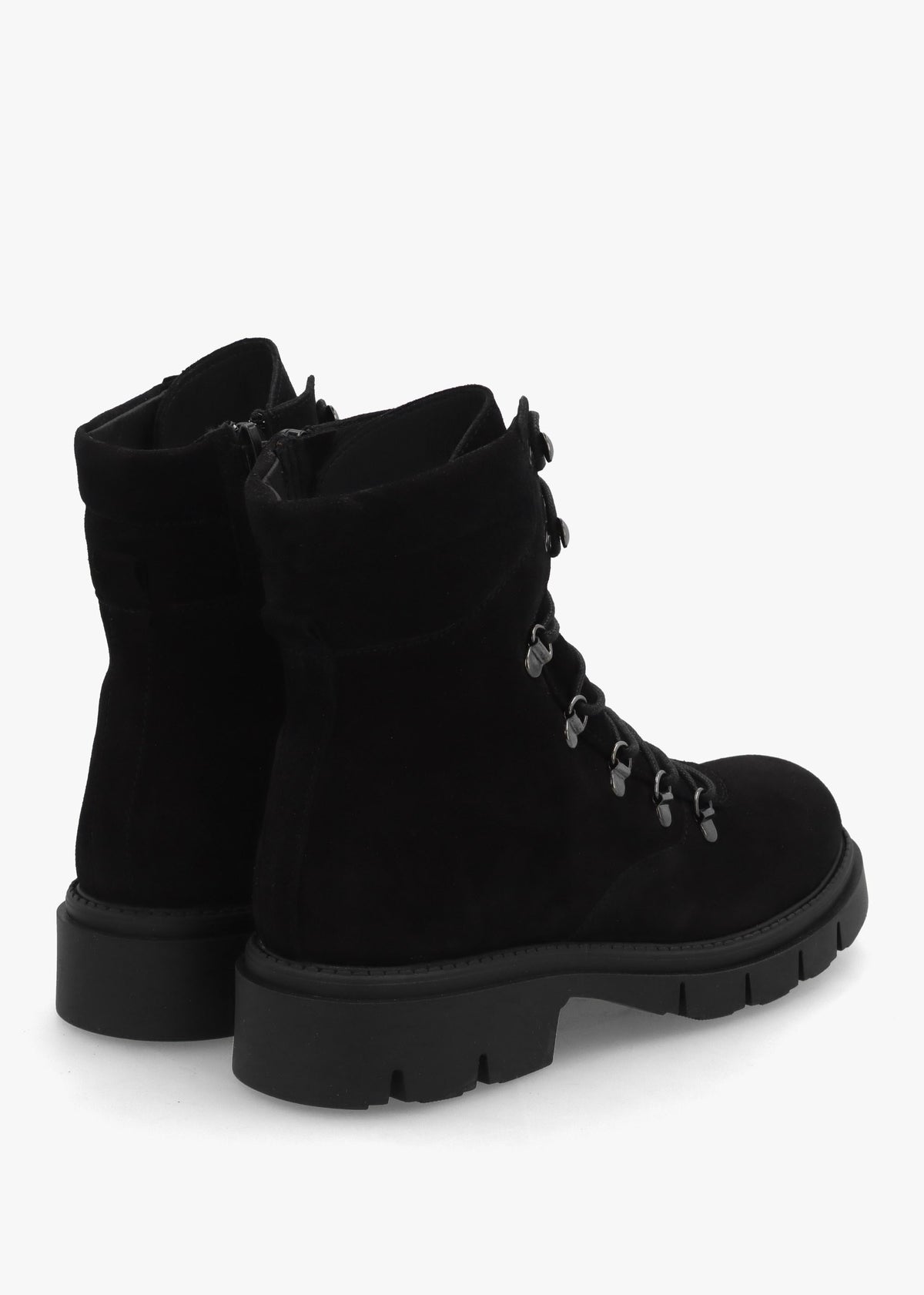 Liker Black Suede Hiker Boots