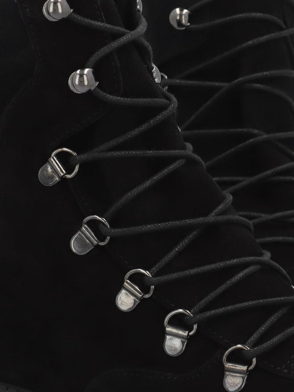Liker Black Suede Hiker Boots