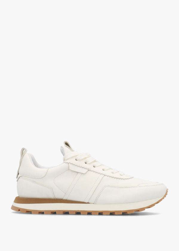Aimie White Leather Runner Trainers