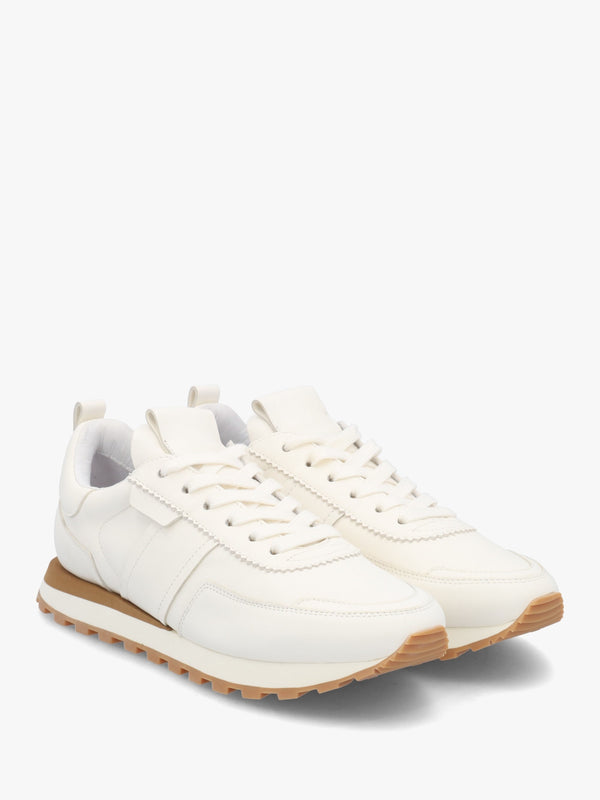 Aimie White Leather Runner Trainers