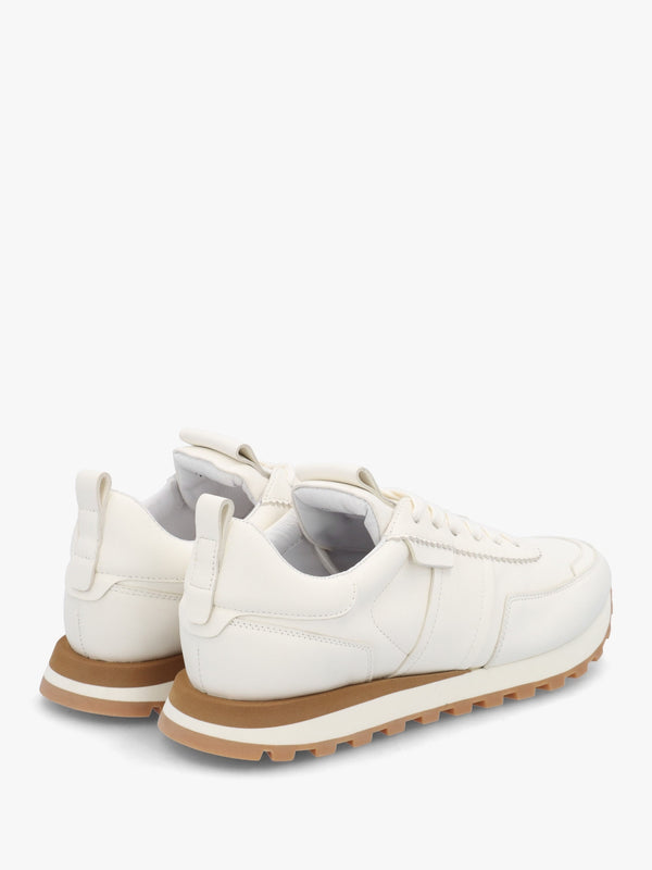 Aimie White Leather Runner Trainers