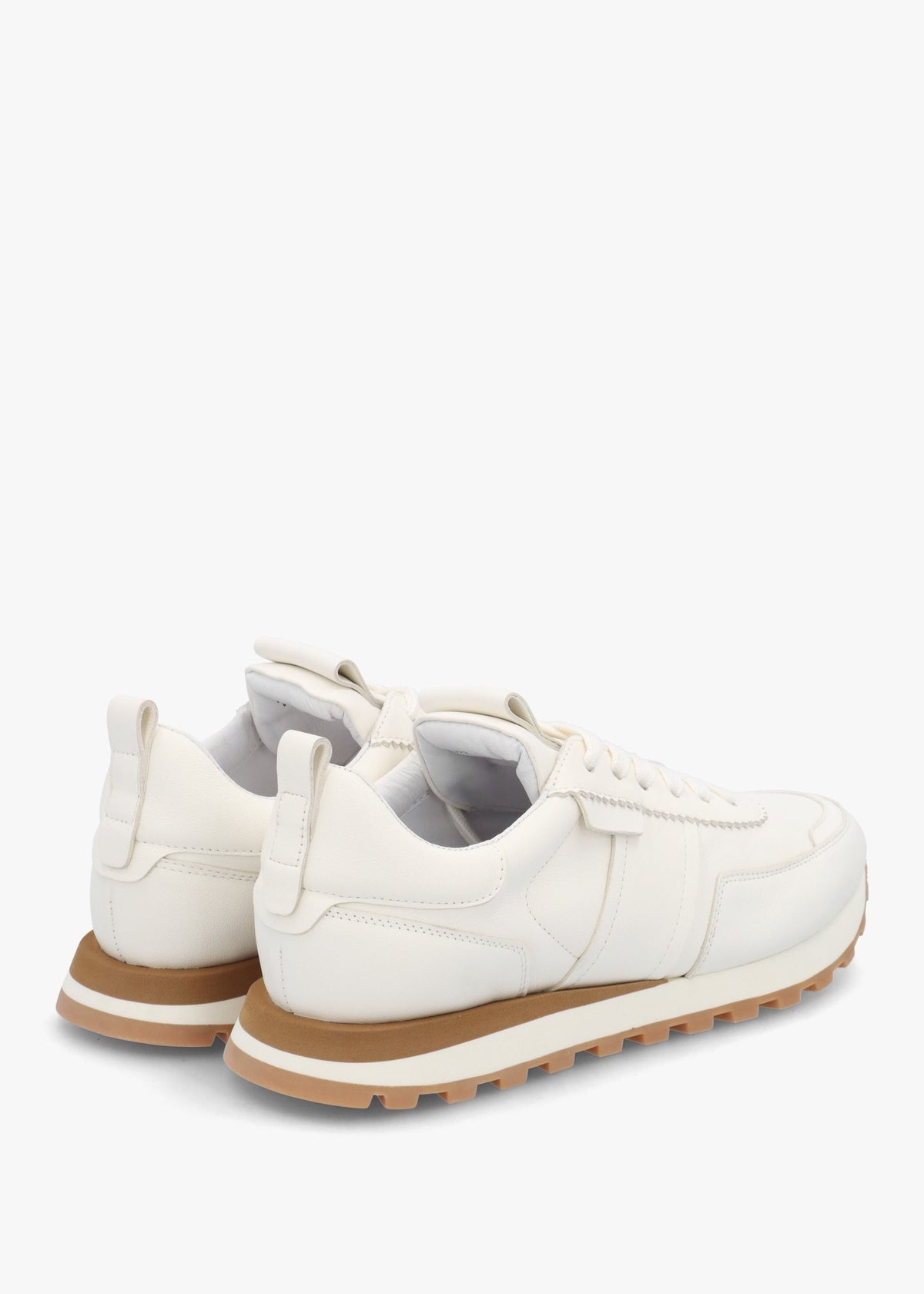 Aimie White Leather Runner Trainers