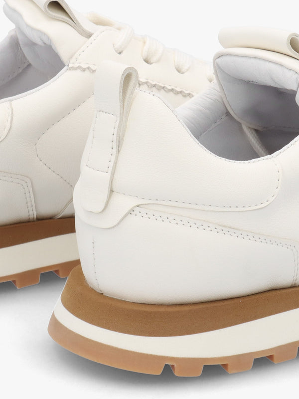 Aimie White Leather Runner Trainers