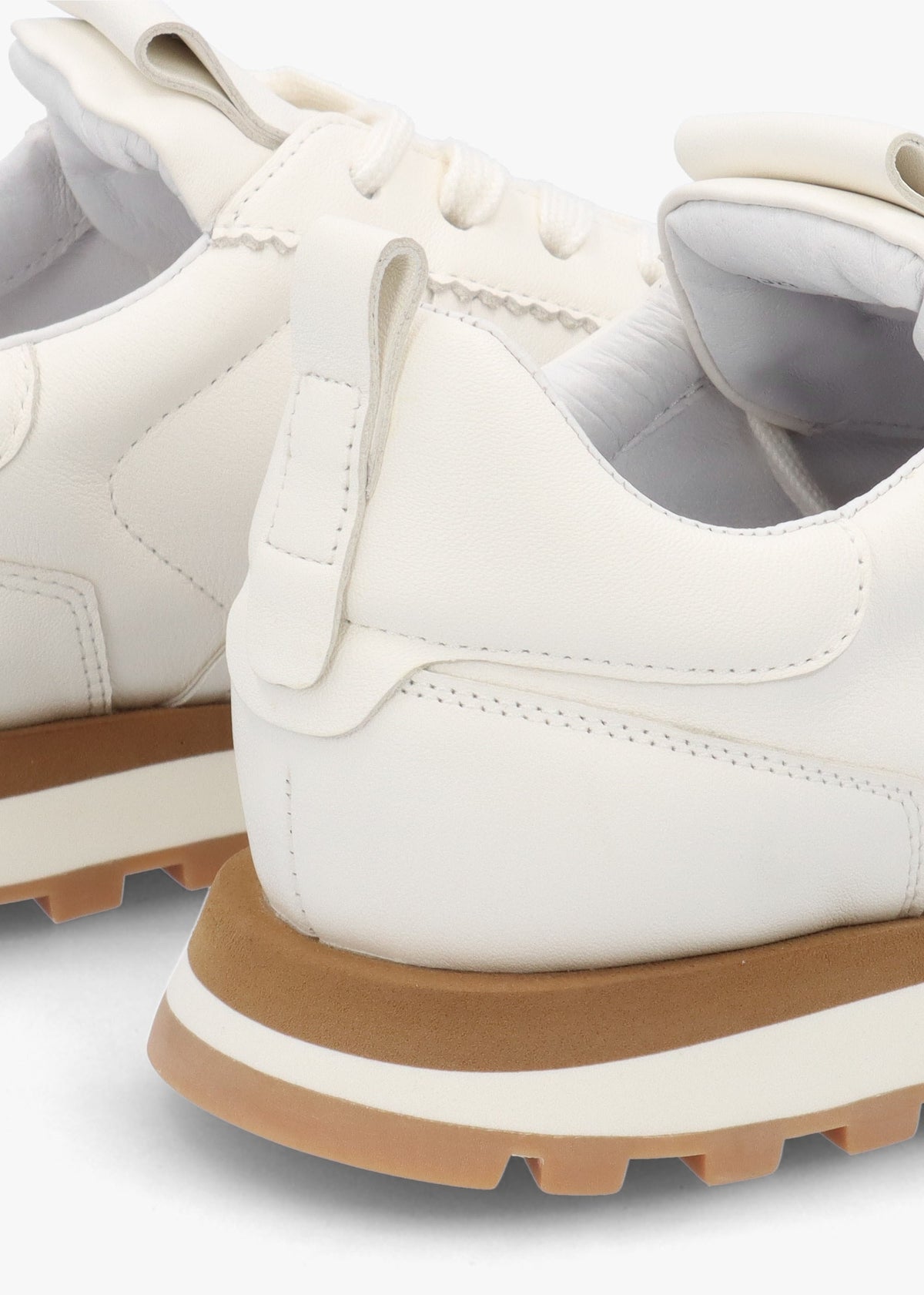 Aimie White Leather Runner Trainers