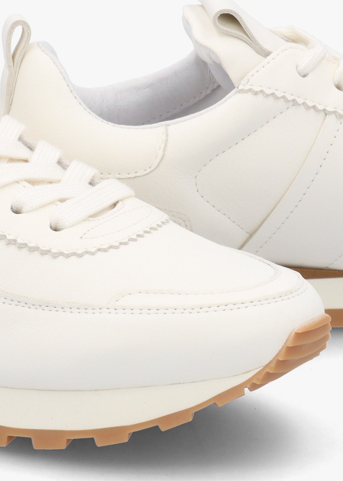 Aimie White Leather Runner Trainers