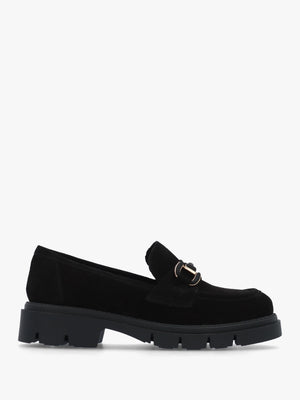 Laffle Black Suede Chunky Loafers