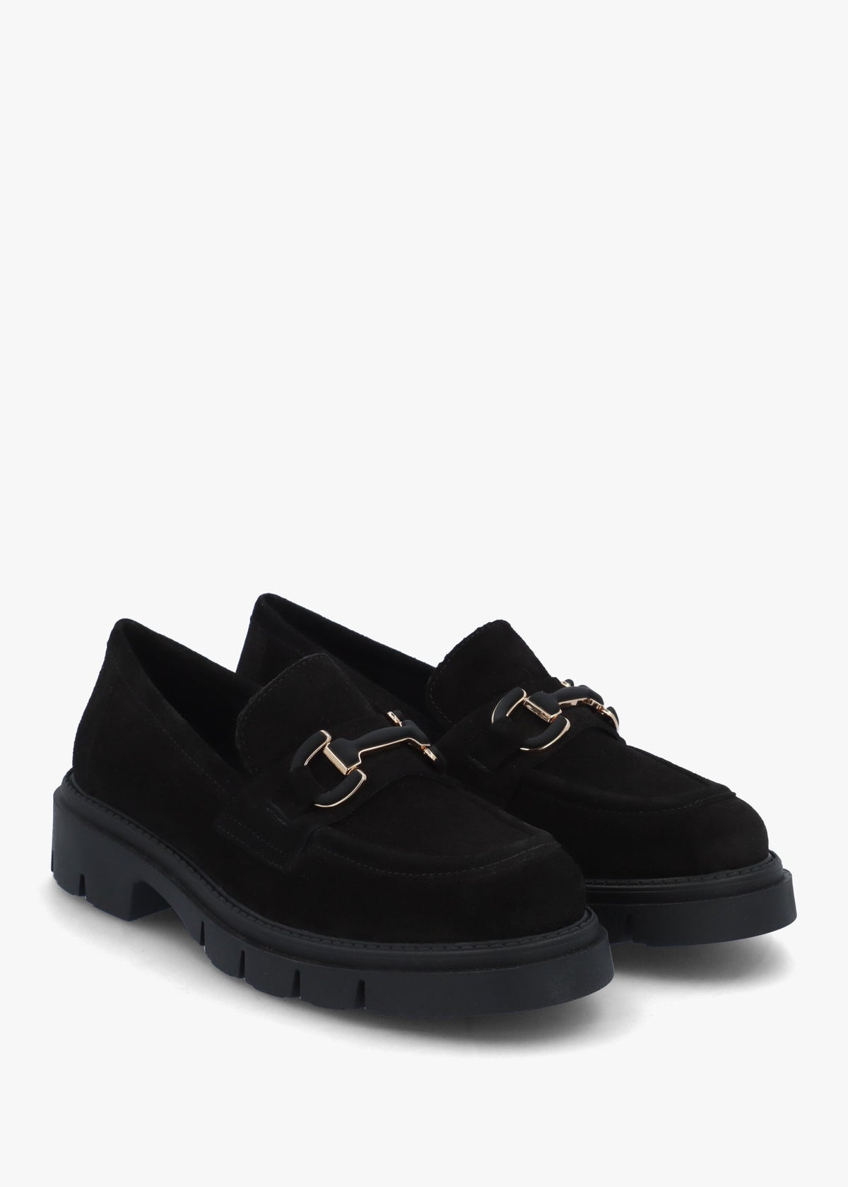 Laffle Black Suede Chunky Loafers