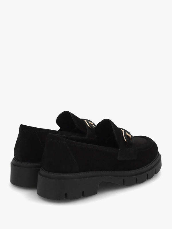Laffle Black Suede Chunky Loafers
