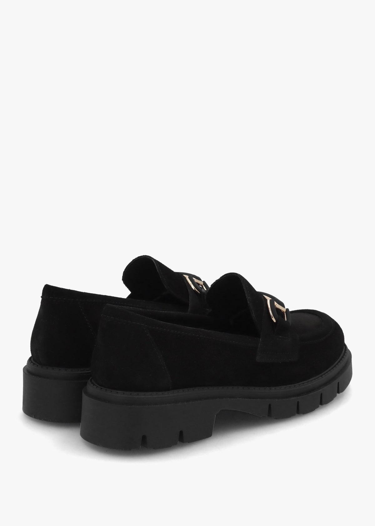 Laffle Black Suede Chunky Loafers
