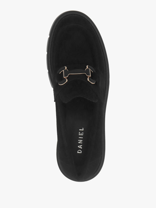 Laffle Black Suede Chunky Loafers