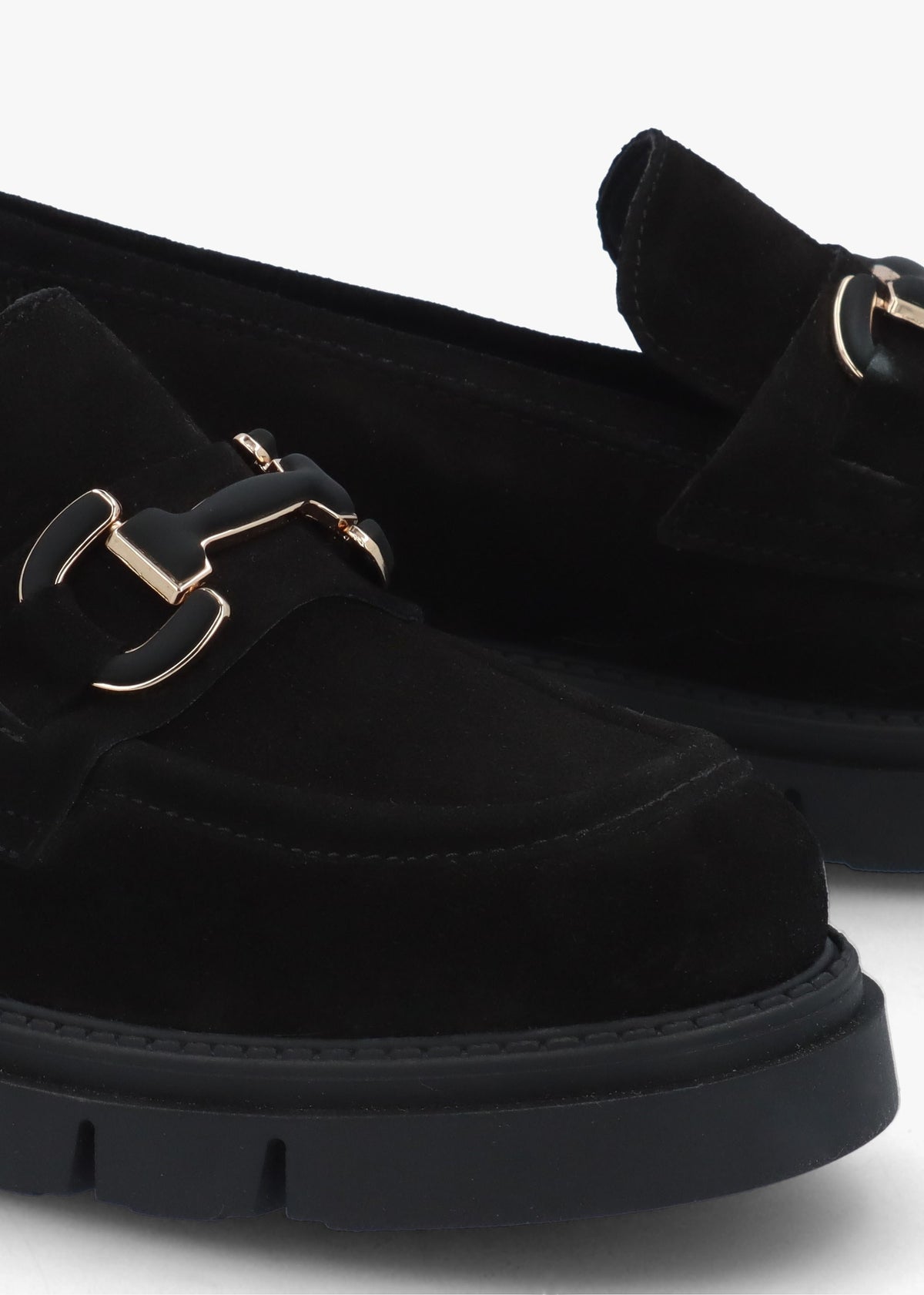 Laffle Black Suede Chunky Loafers