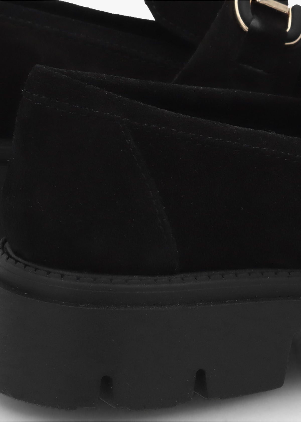 Laffle Black Suede Chunky Loafers
