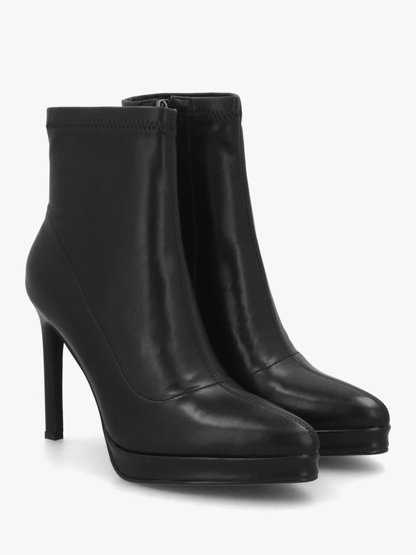Ranny Black Vegan Platform High Heel Ankle Boots