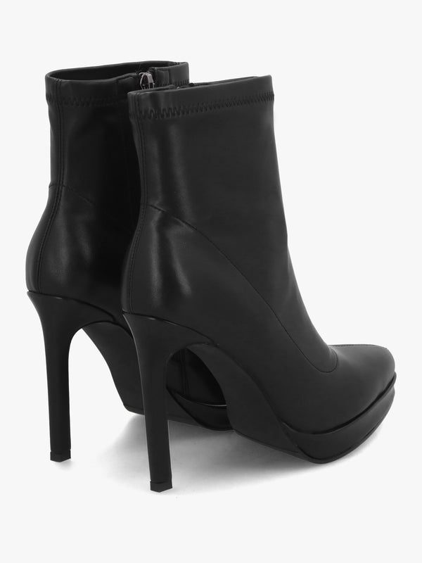 Ranny Black Vegan Platform High Heel Ankle Boots