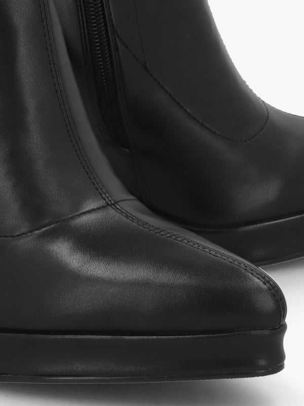 Ranny Black Vegan Platform High Heel Ankle Boots
