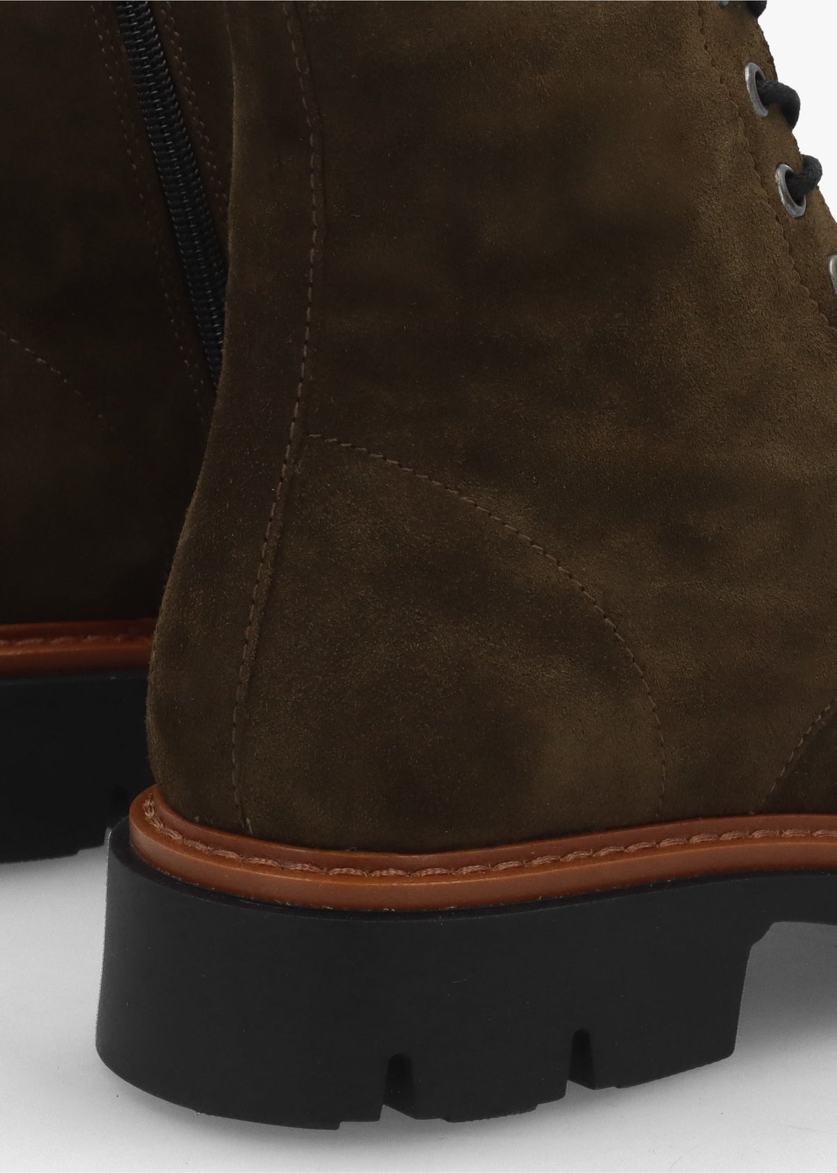 Lissy Green Suede Lace Up Ankle Boots