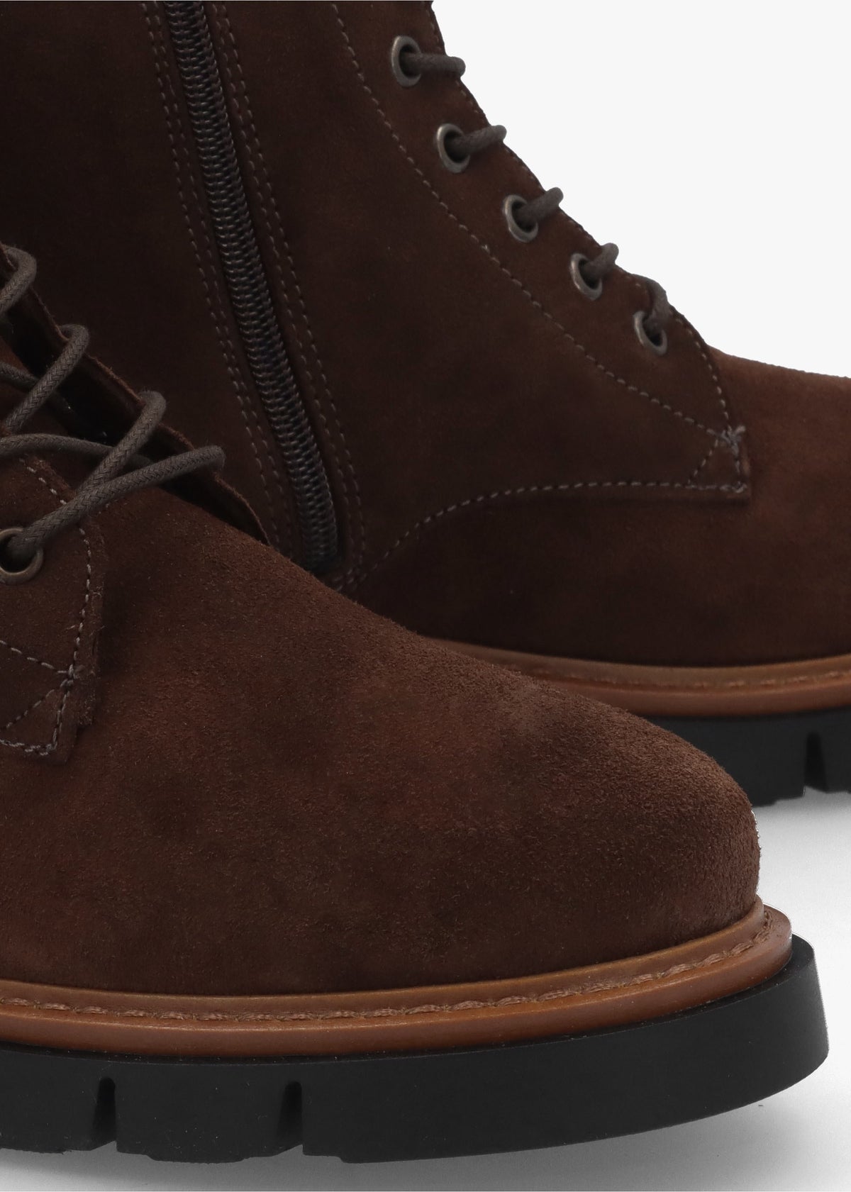 Lissy Brown Suede Lace Up Ankle Boots